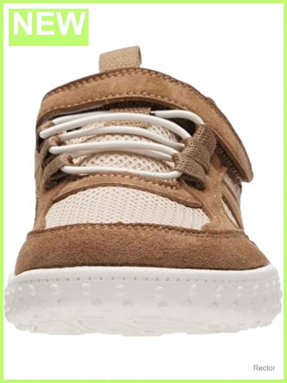 Kids Wide Barefoot Sneakers Mesh Suede Hook and Loop Athletic Shoes